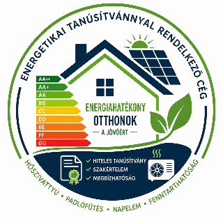 Energetikai tanúsítvánnyal rendelkező cég